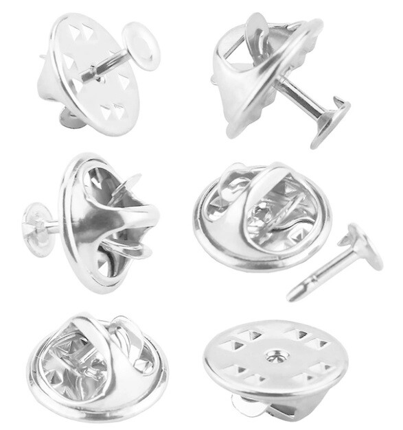 Butterfly Clutch Clips with Stud Pin Badge Backs Lapel Brooch Clasp eBay