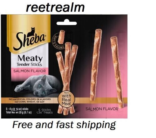 Sheba Meaty Tender Sticks Salmon Flavor - 5 Treats