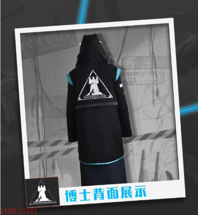 Arknights Rhodes Island Doctor Overcoat Hooded Long Jacket Anime