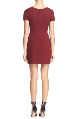 the kooples burgundy dress The Kooples Burgundy Brocade Dress 40