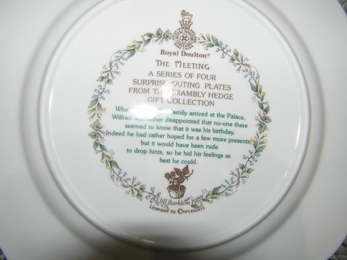 JUEGO DE SETOS ROYAL DOULTON BRAMBLY 4 PLACAS SALIDA SORPRESA PLAN DE REUNIÓN INVITACIÓN - Imagen 9 de 9