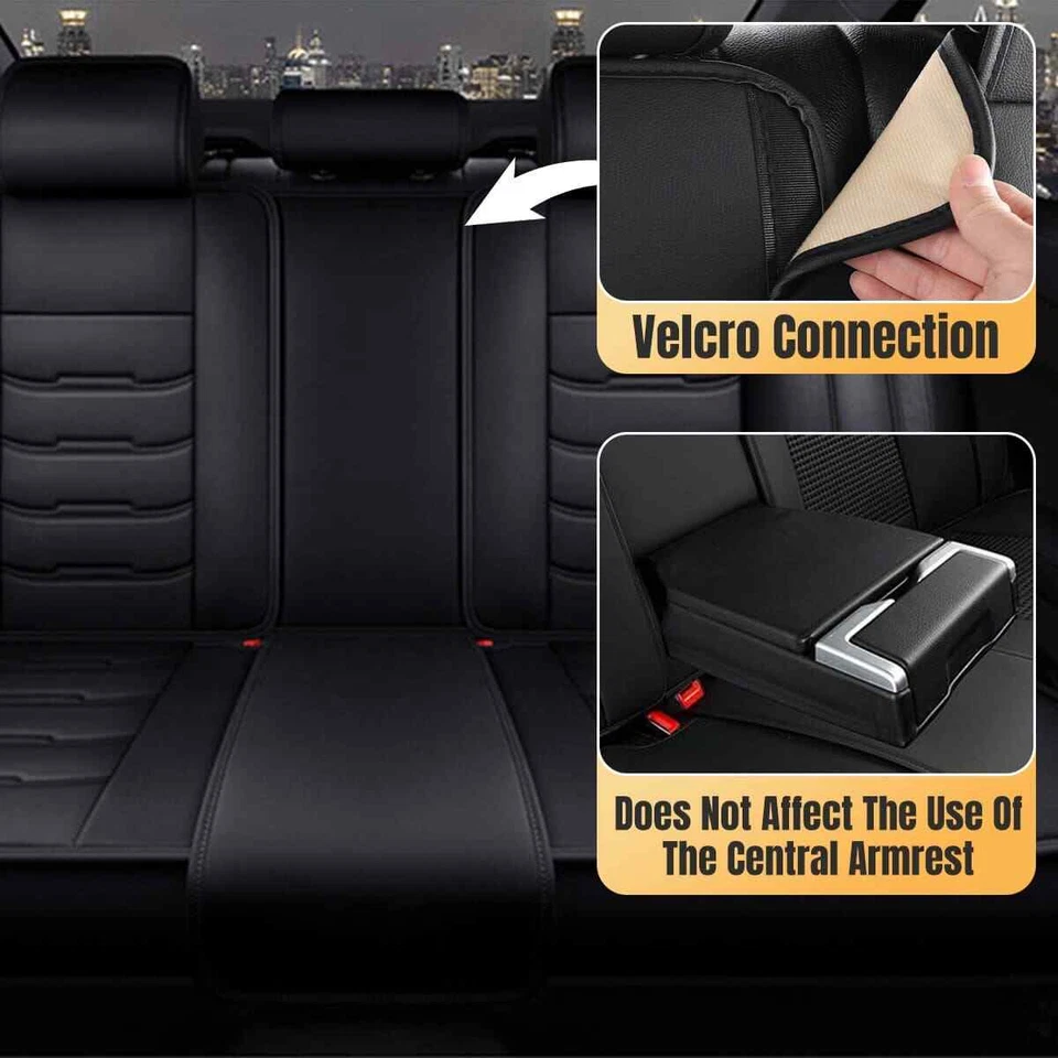 For ACURA TSX 2009-2014 Full Set 5 Seat Cover Luxury Leather Front Rear Cushion Foto 4 de 4