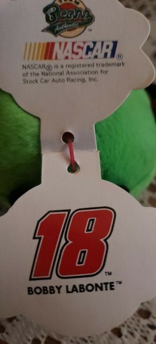 TEAM BEANS NASCAR BOBBY LABONTE #18 BEANIE BABY PLUSH BEAR BEARS - NEW WITH TAG - Picture 6 of 7