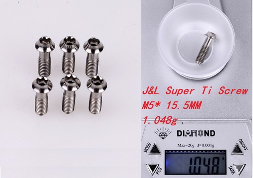 J&L Super Titanium/Ti Stem Bolts-for Deda Zero 100/Nero,Easton Ec90,EC70-1g* 6pc - Picture 1 of 5