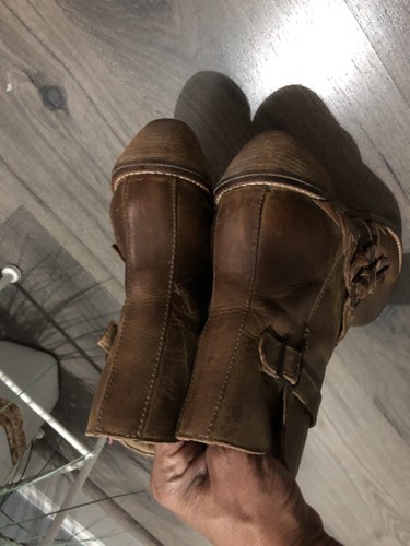 Anthro Latigo Sz 8.5 Paz Braid Booties Boho Brown Leather Western Boots Women’s - Picture 5 of 9