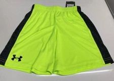 UNDER ARMOUR Youth Boys Size 6 Athletic Shorts Lime Surge