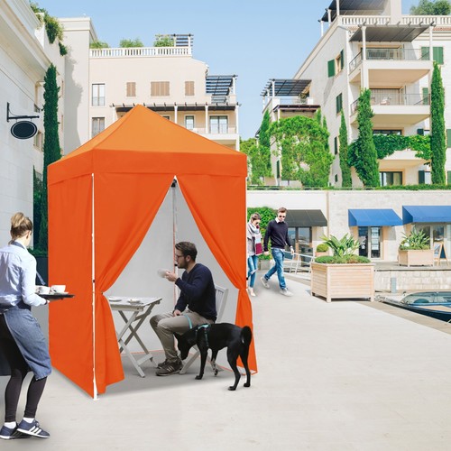 EAGLE PEAK 5x5 Small Pop up Portable Instant Canopy with 4-Side Wall Panels - Picture 71 of 90