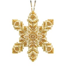 Pearl Snowflake Cross Stitch Ornament Kit Mill Hill 2020 Beaded Holiday