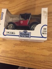 Ertl True Value Ford Runabout Barrel Bank Die-cast