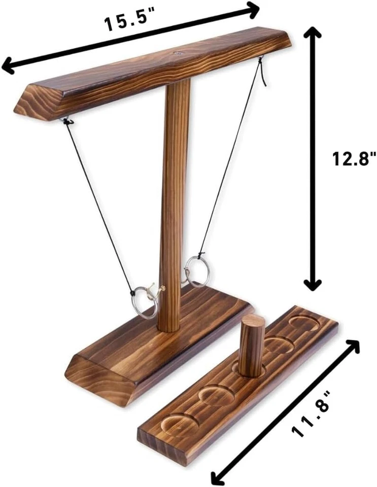 Ring Toss Game for Adults, Outdoor Games, Hook and Ring Game, Outdoor Party Game - Image 3 of 4