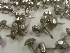OXFORD NICKEL HAMMERED Decorative Upholstery Nails Tacks 7/16"Dia 1/2"L-100-1000