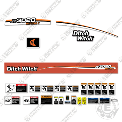 Fits Ditch Witch JT3020 Mach 1 Decal Kit Directional Drill - 7