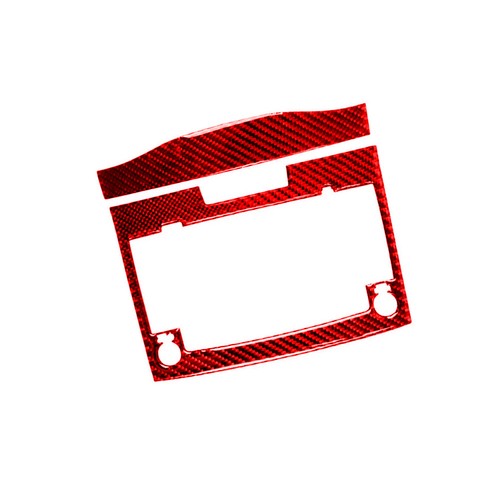 2PCS Red Carbon Fiber Navigation Console Sticker Trim For CR-V 2012-14 - Picture 4 of 9