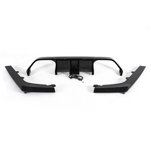 Labio difusor trasero negro brillante con juego de luces para BMW F80 M3 F82 F83 M4 2015-2020 - Imagen 7 de 11