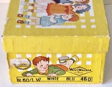 Antique 1940s Wee Walker Shoes Toddler Children At Play Toy Colorful Shoe Box