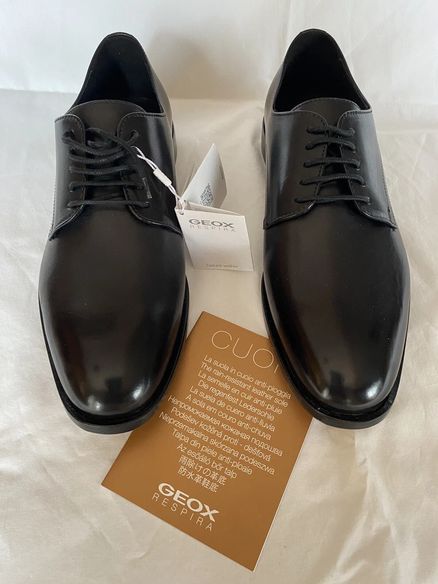 NEW GEOX Rspira Men s U Saymore C Dress Shoes Black Size 7 US 40 EU