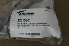 COMMSCOPE ANDREW 223158-2 1/4 " & 1/8" STD GROUNDING 2-HOLE FTY ATTACHED LUG-R