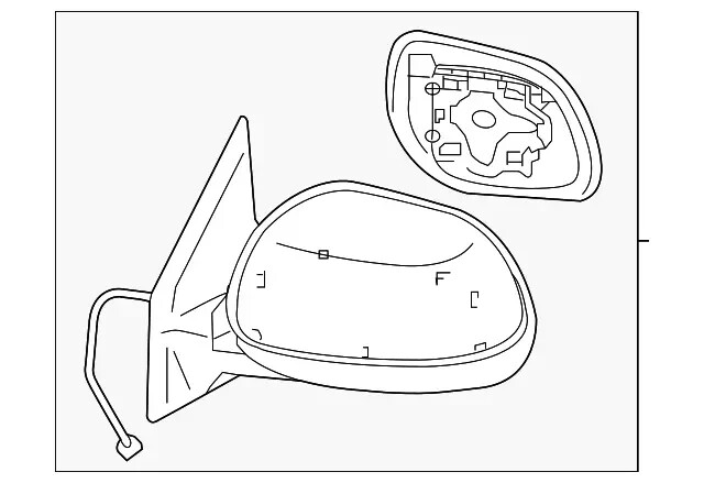 Genuine Mitsubishi Mirror Assembly Door Right-Hand 7632B434