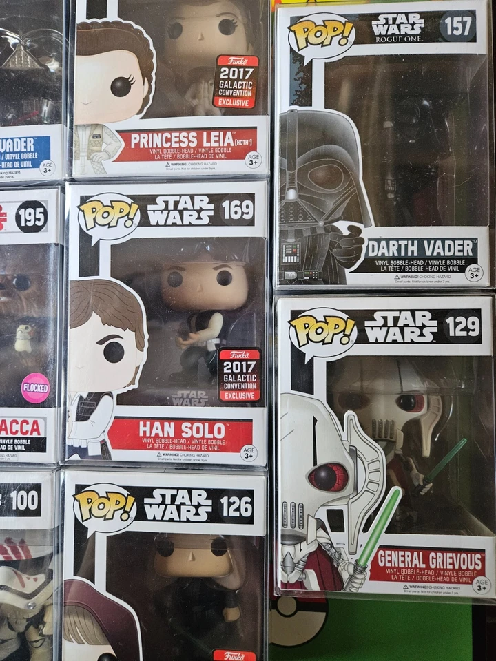 Star Wars Pop Vinyl - Darth Vader Qui Gon Han Luke Skywalker Leia Grievous Chase - image 4 of 4