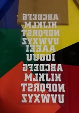 Iron On -Letters- Set of 62- 1.5"Vinyl -HTV Transfer For T-Shirt  Fabrics