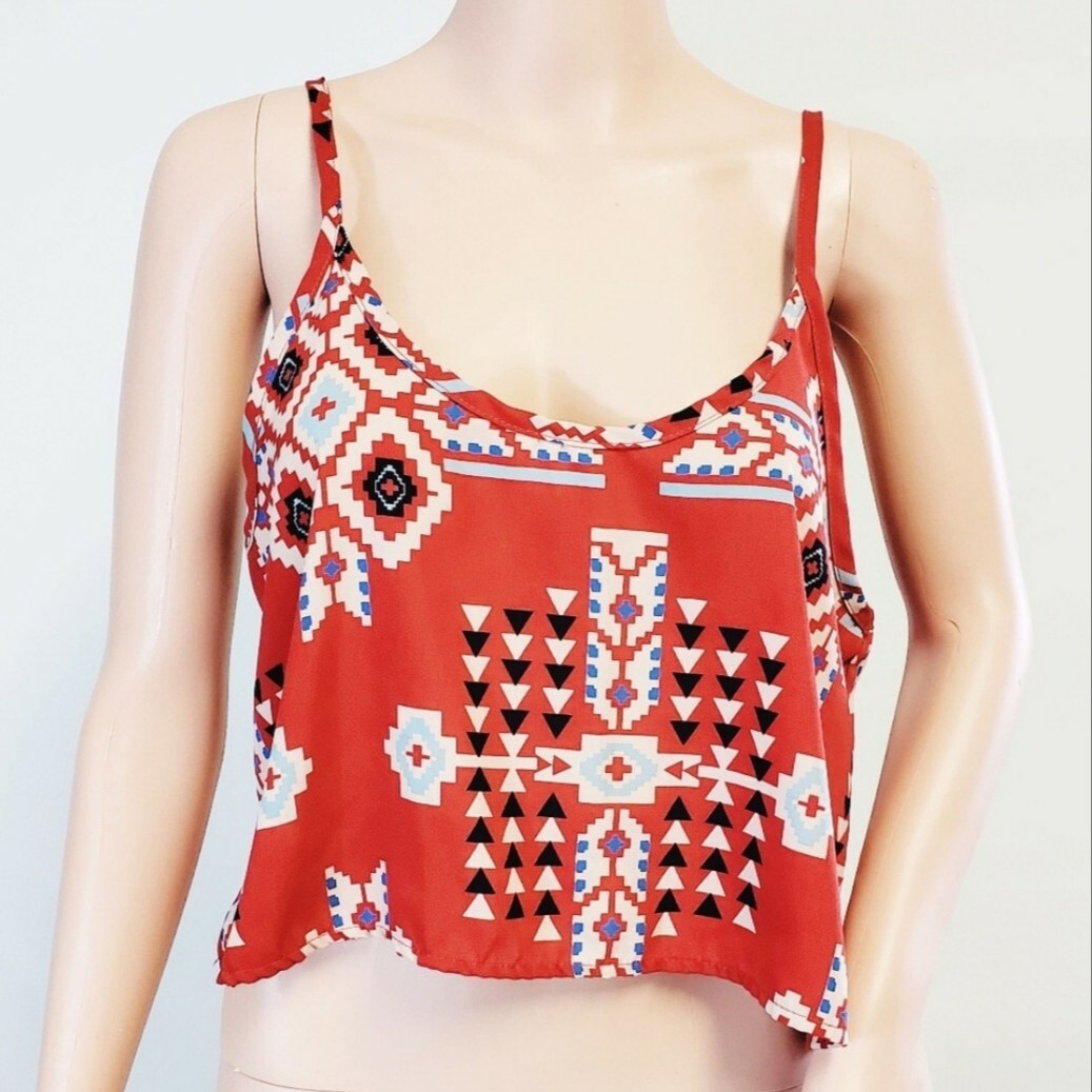 aztec print crop top