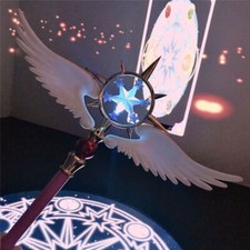Card Captor Sakura Kinomoto Star Cane Glowing Magic Wand Cosplay Prop Gift 100cm