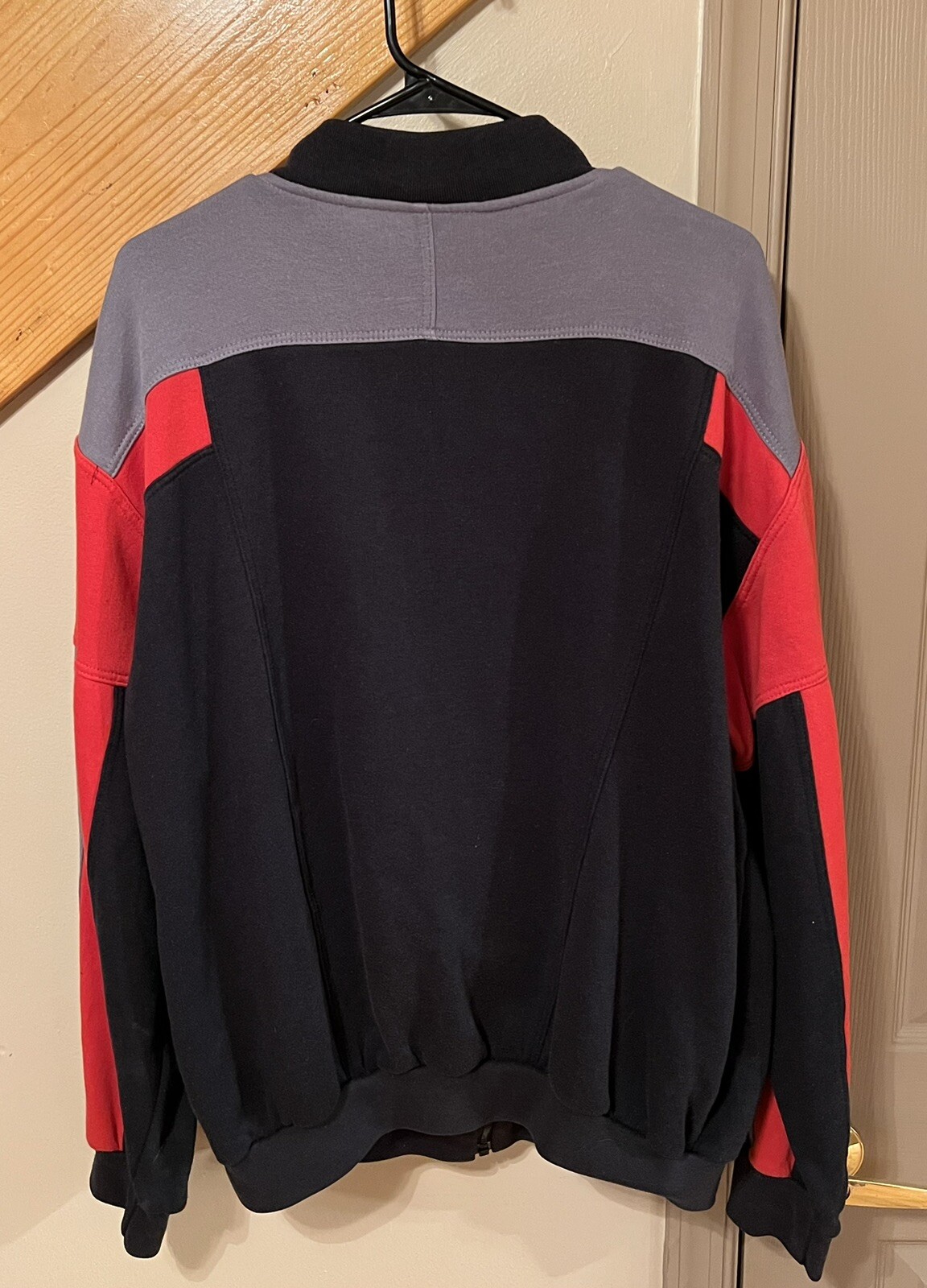 SACAI X NIKE Giacca Bomber Track Vintage anni 90 NIKE Grigio Tag Taglia XL Blocco Colore Swoosh