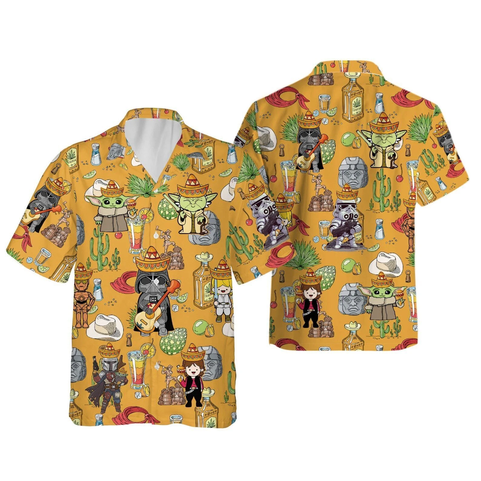 Star Wars Cinco De Mayo Mexican Party Star Wars Down To Fiesta 3D HAWAII SHIRT