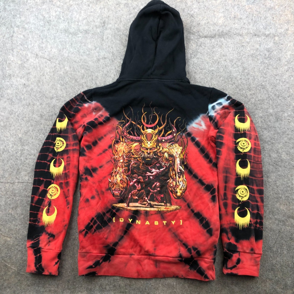 Shibori Threads Hoodie Mens Small Red Tye Die Dynasty Graphic
