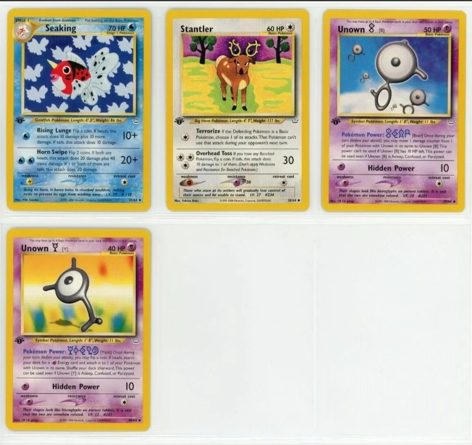 Pokemon Neo Revelation 1st Edition Complete Common Uncommon 28/64 - 64/64 NM - Image 3 of 4