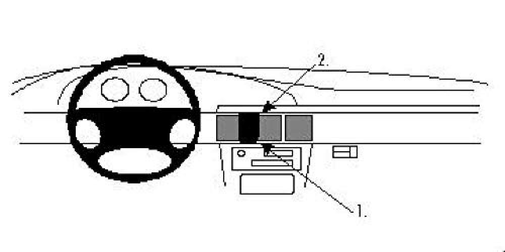 Brodit ProClip 852262 Staffa per Auto ad Incastro, Center Mount