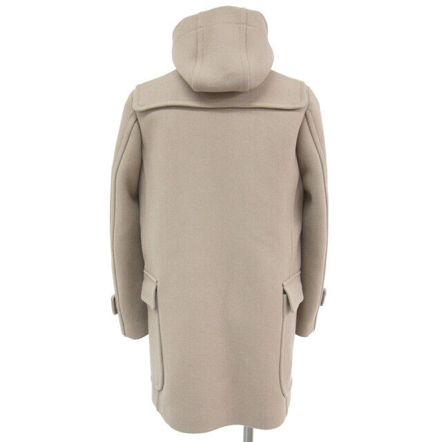DRAWER OUTER COAT DUFFLE BEIGE 36 S LONG HOODED MELTON WOOL DRAWER OUTER COAT DUFFLE BEIGE 36 S LONG HOODED MELTON WOOL