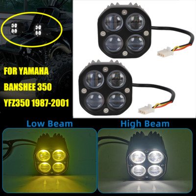 For Yamaha Banshee 350 YFZ350 1987-01 LED Headlights Low & High