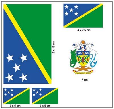 Aufkleber Set Salomon Inseln Fahne Flagge