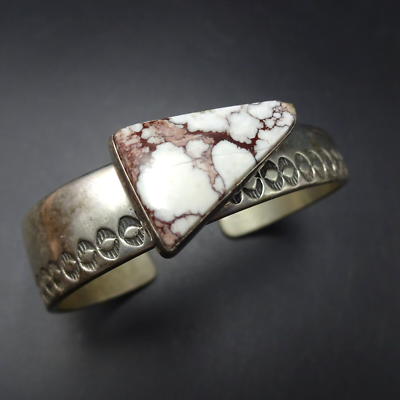 Bruce Wood Vintage Native American Navajo Sterling Silver Bracelet Bruce Wood Vintage Native American Navajo Sterling Silver Bracelet