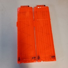Nerf N Strike Elite 18 Dart Magazine Clip Translucent Orange Extra Ammo - 2 Pack