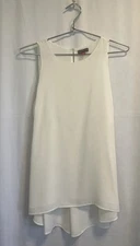 Vince Camuto LWD Ethereal Lined Flowy Tunic Tank Dress White -Size Small
