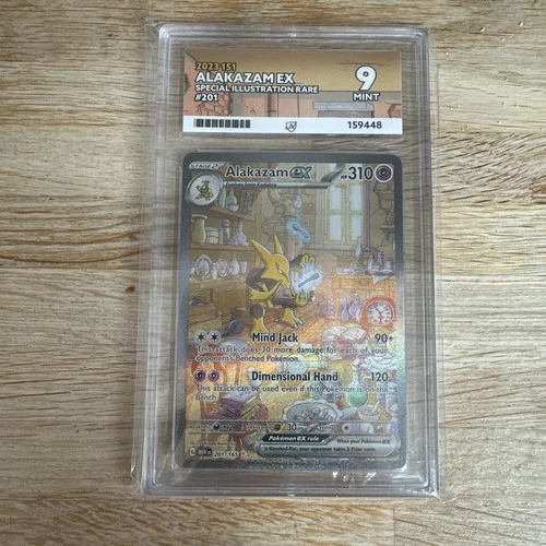 Pokémon TCG Alakazam EX 201/165 Scarlet & Violet Ace Grade 9