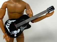 Barbie Movie Campfire Scene Set Ken Doll Outfit Black Acoustic Guitar Instrument