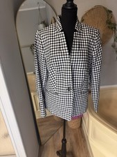 Women's Talbot Coat Jacket Plaid black and white 12 preppy cottagecore fairy