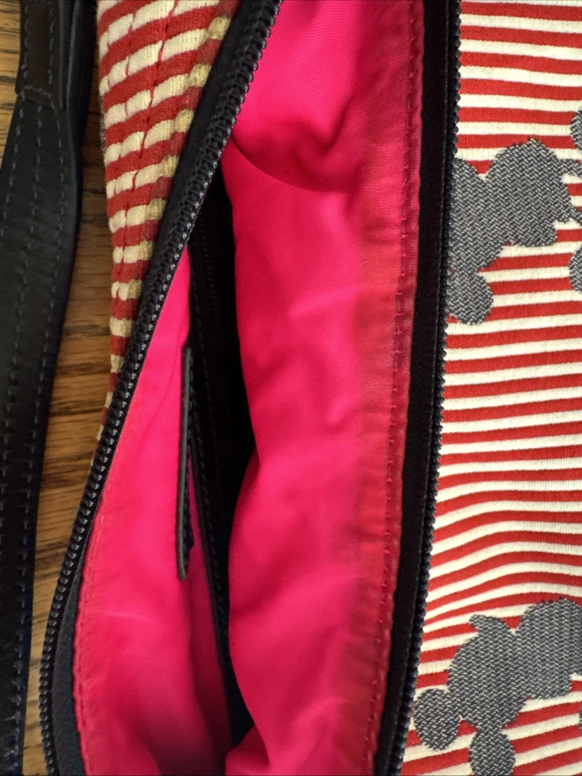 DOONEY & BOURKE Borsa a mano Dooney Bourke Disney Erica Topolino a righe rosso bianco blu