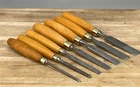 7 Vintage Quality Mortice Firmer Chisels 7/8" 3/4" 5/8" 1/2" 3/8" 1/4" 1/8" Tool