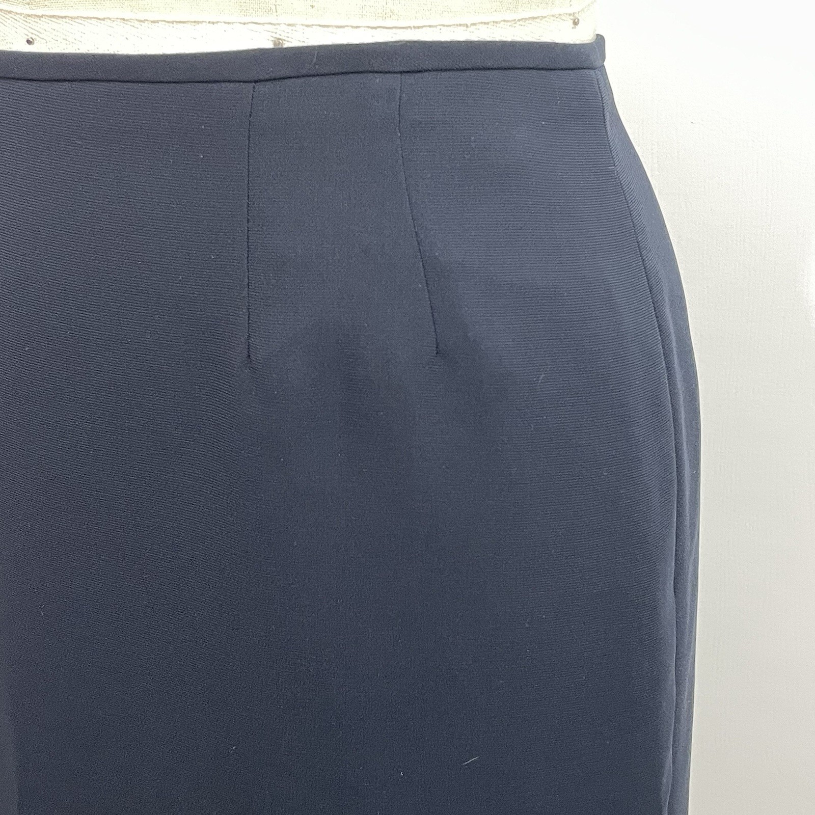 Collection For Le Suit Size 12 Skirt Suit. Midnight Navy Black See Pictures.