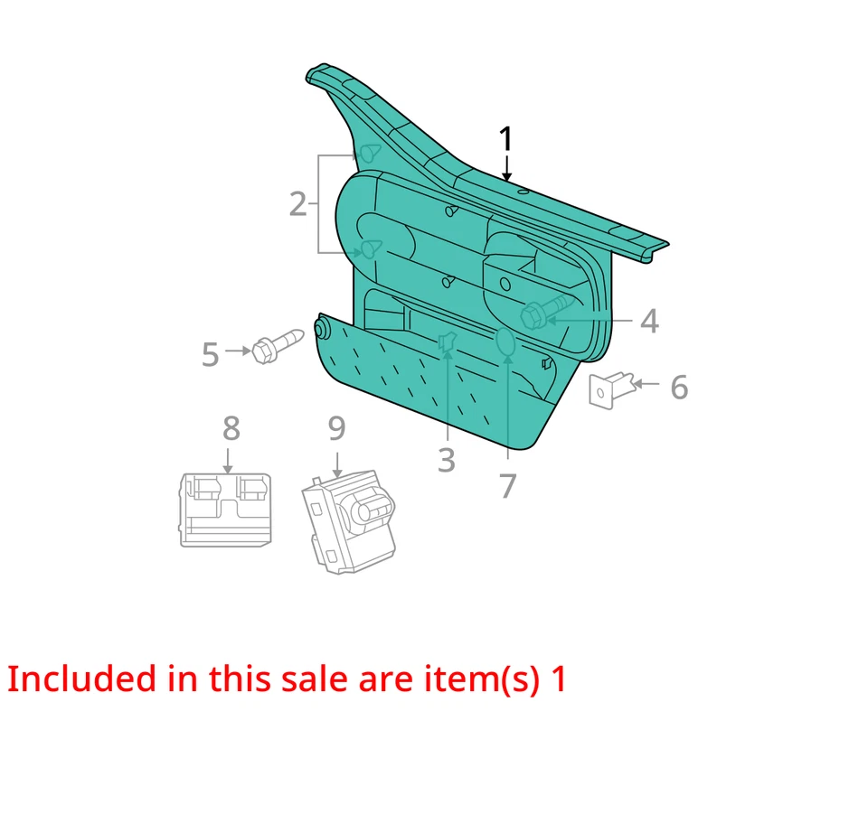 CHRYSLER FRONT DOOR TRIM PANEL 5KV55ZJ8AE NEW OEM 5KV55ZJ8AE Foto 3 de 4