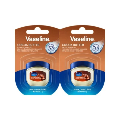 Vaseline Lip Therapy Cocoa Butter, Baume à Lèvres Nourrissant, Lot de 2 (2 x 7g) - Photo 1/4