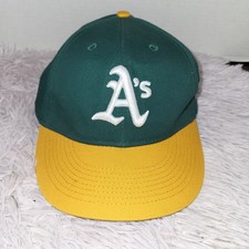 Youth Oakland Athletics A's OC Sports Team MLB Adjustable Hat Cap Green Yellow