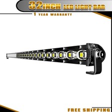 32in/34in 90W Single Row LED Light Bar Combo Beam 6D Reflectors for Offroad ATV