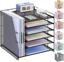 Desk Organizers and Accessories, 6-Tier Paper Organizer with File Holder, Docume