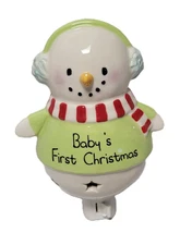 Grasslands Road Baby's First Christmas Snowman Night Light Nursery Nightlight