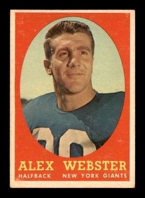 1958 Topps #30 Alex Webster   VGEX X3062369